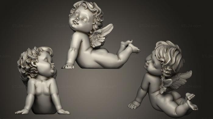 3d модели ангелы (Ангел Херувим 4, AN_0195) 3D модель для ЧПУ станка